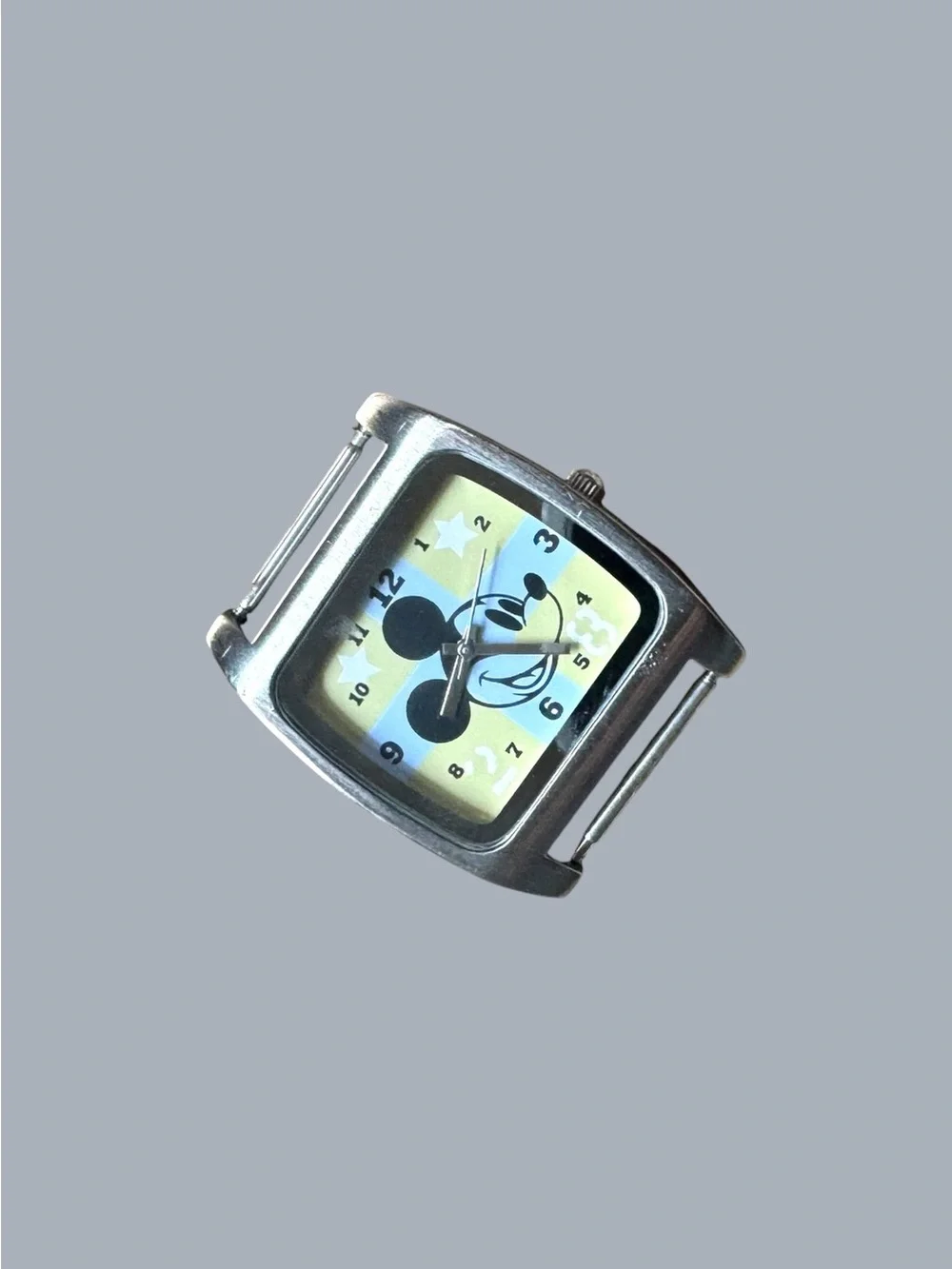 Vintage Disney Store Mickey Mouse Square Watch Japan Movement Stainless Steel No